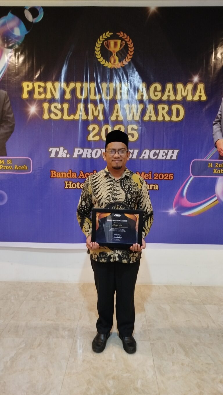 Tgk Azmi, Lc  Kader NU Pidie Ikuti Seleksi Penyuluh  Agama Islam Award Tingkat Nasional Katagori Pelestarian Lingkungan
